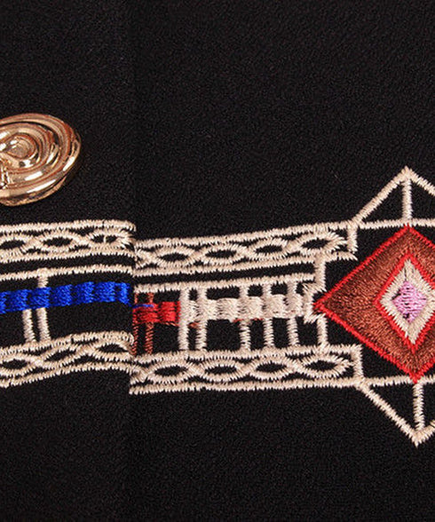 Ethnic Embroidered Military Jacket